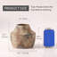 Vase en poterie vieilli 5,3 po-570076975
