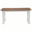 Table de conférence en bois massif de 160 cm avec structure en X, table de réunion rustique de style campagnard pour 4 à 6 personnes, table de salle de conseil professionnelle