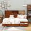 Lit de jour en bois avec 3 tiroirs de rangement, tableau souple supérieur, tablette et ensemble de prises et ports USB-1703278916-1703154072