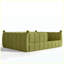 Grand lit vert tapissier Montessori pour enfants avec rails de sécurité, mobilier de chambre d'enfant