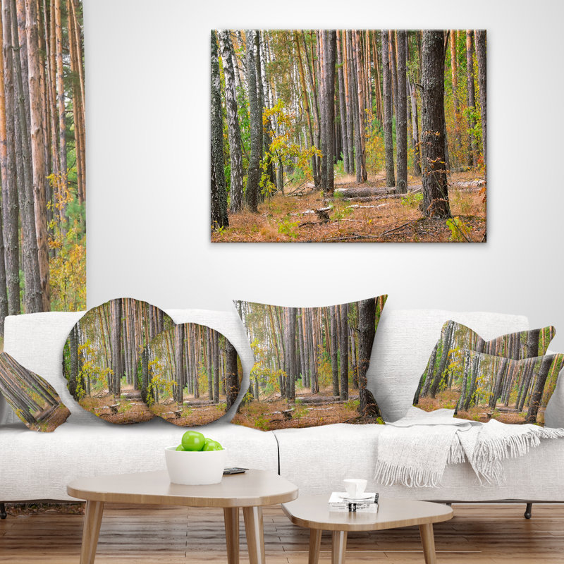 Coussin Green Forest, 16 po x 1 po, Carré