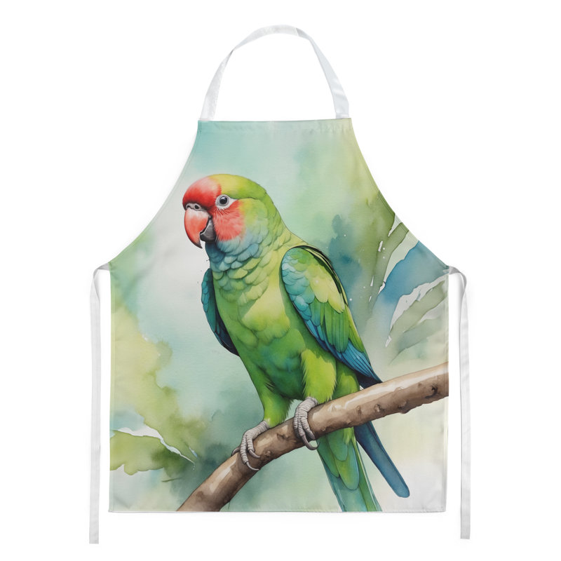 Apron, Green African Ringneck Parrot