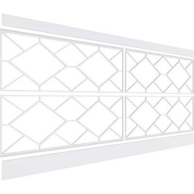 H 94.5'' W x 0.625'' D Plastic Wainscot Paneling Kit