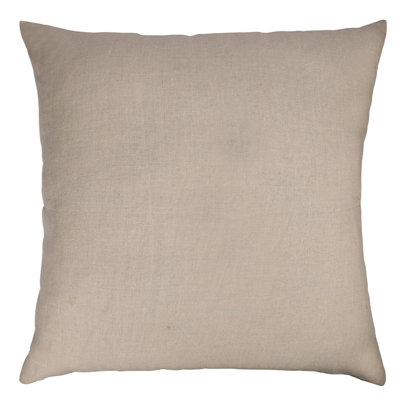 Marie 24" Beige Textured Silk Throw Pillow