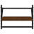 Set Of 2 Brown Oak Wall Shelves With Bars - 40X25x30 Cm - Stylish And Functional-603669414
