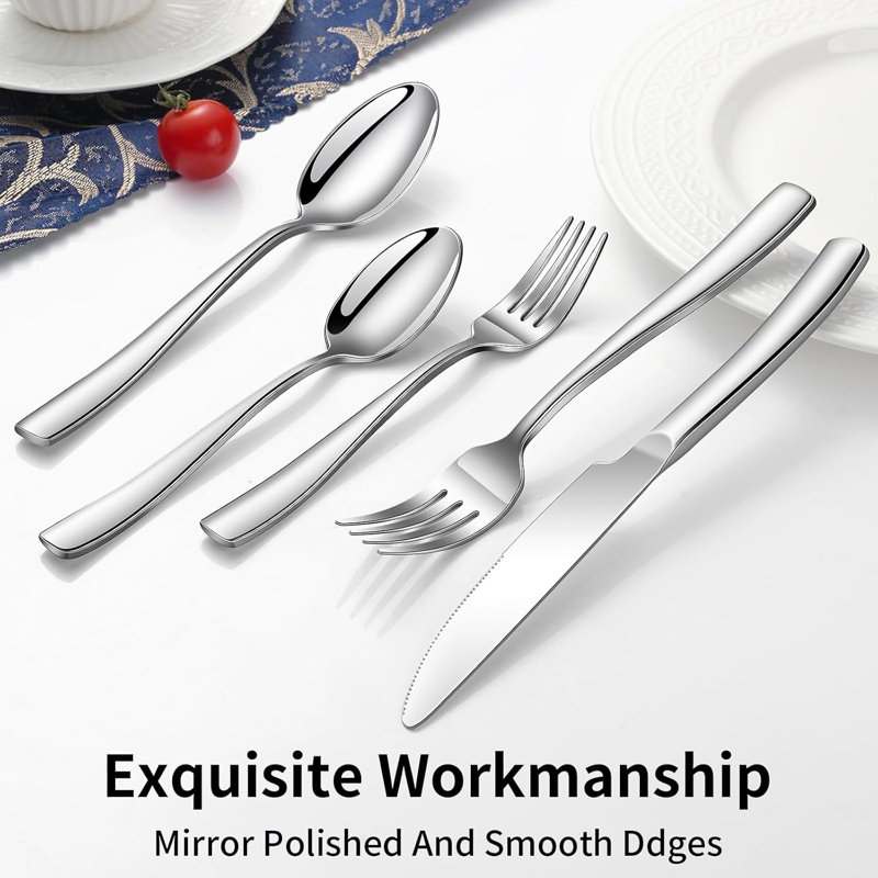 40-Piece Silverware Set Heavy Duty Stainless Steel Flatware Set Service For 8