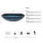 RAYS 14.8'' Ocean Blue Glass Rectangular Bathroom Sink with Faucet