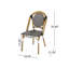 Chaise d'extérieur en polyuréthane et aluminium pour l'extérieur, ensemble de 2