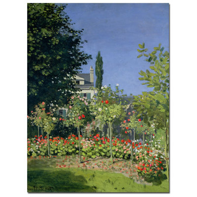 «Flowering Garden at Sainte-Adresse 1866» par Claude Monet - reproduction d'art sur toile