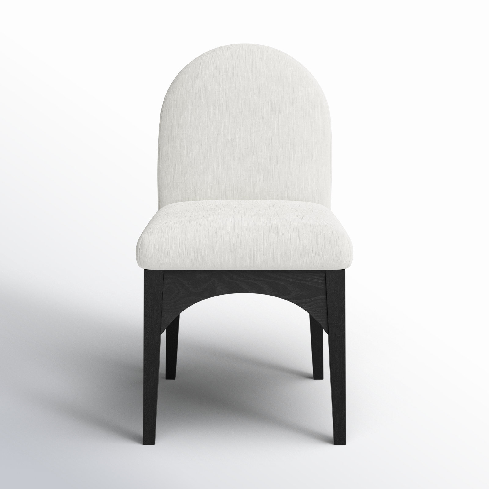 Waldorf Dining Chair, Cream Chenille, Black