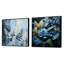 Fougères bleues Verdant Elegance - ensemble de 2 collages carrés de fougères-856672042-856672041