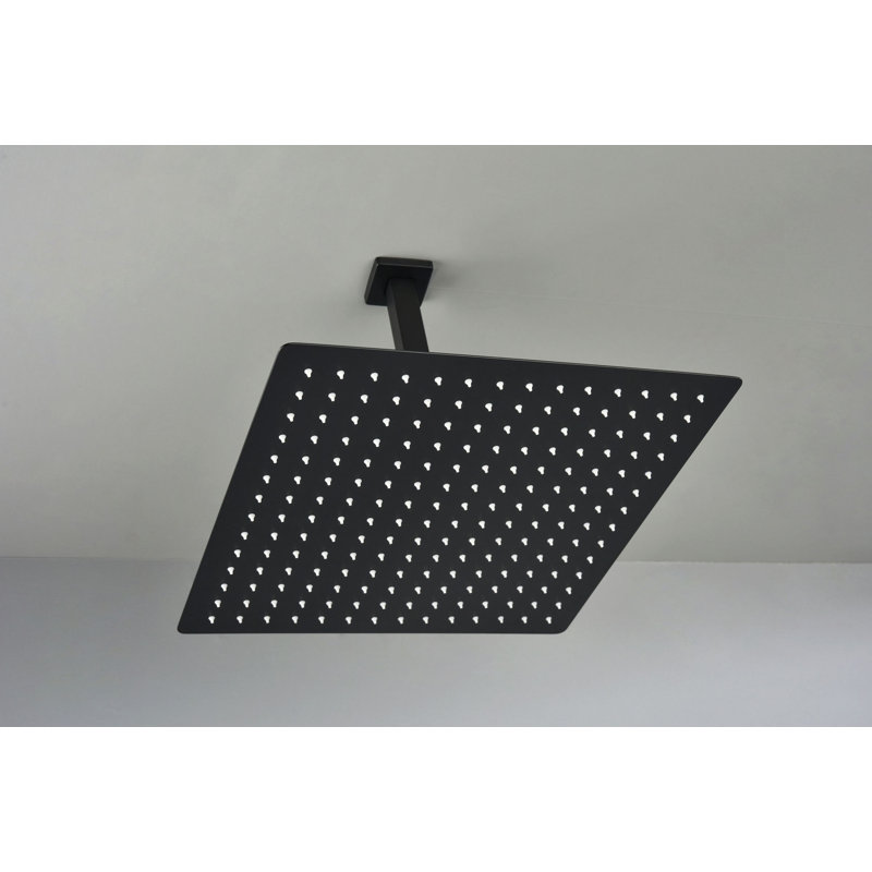 Pomme de douche 16 po noir mat