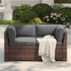 Yentin Polyethylene (PE) Wicker Outdoor Loveseat