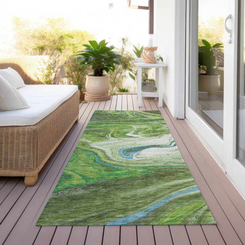  Machine Washable Indoor/Outdoor Chayden ACN1061 Rug, Runner 2'3" x 7'6"