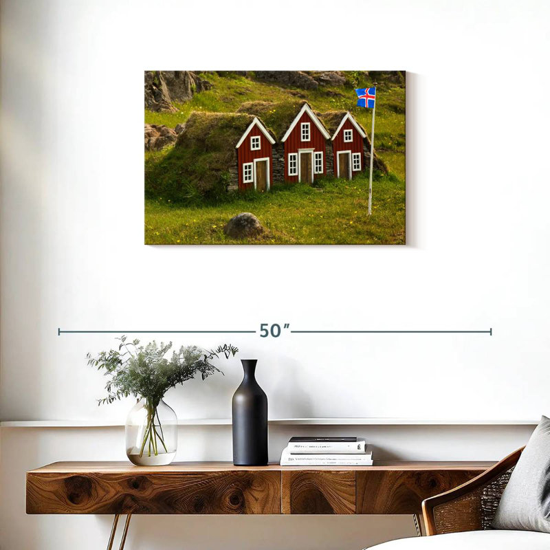 Small Icelandic Cabins, 20" H x 30" W
