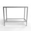 Ensemble d'évier console rectangulaire en métal avec vasque en verre et surface en bois massif - Collection Luminous-102480556-102480559
