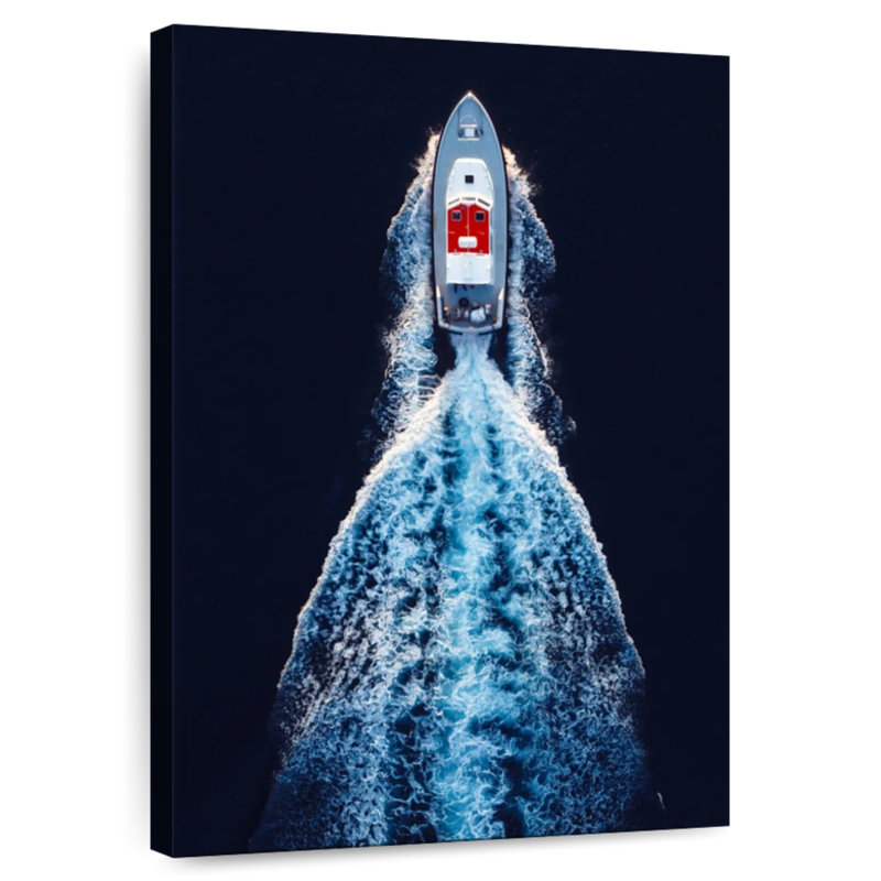 Mehar Speedboat In Motion, 30" H x 20" W