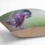 Broad-Billed Hummingbird In Abstract Square Throw Cushion-56280039-56280042