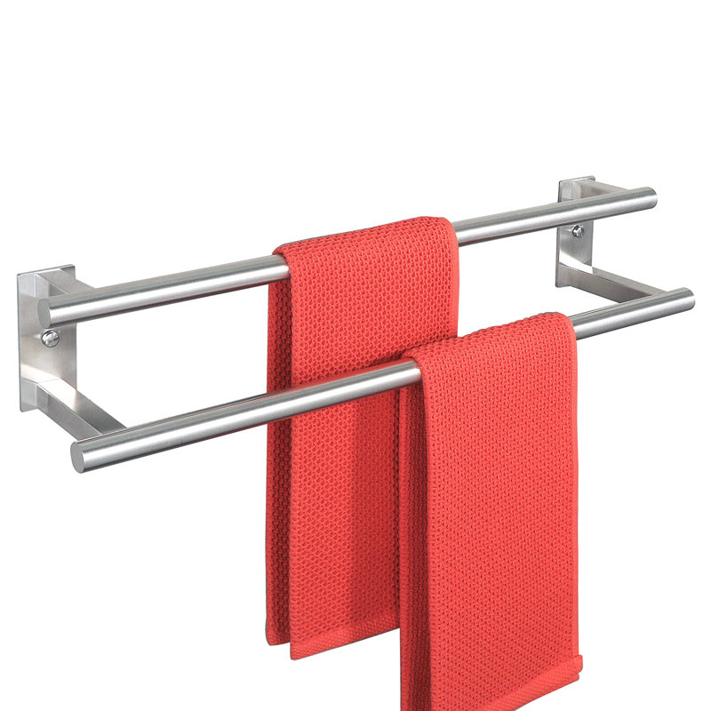 Porte-serviettes mural en acier inoxydable 24 po, Nickel brossé