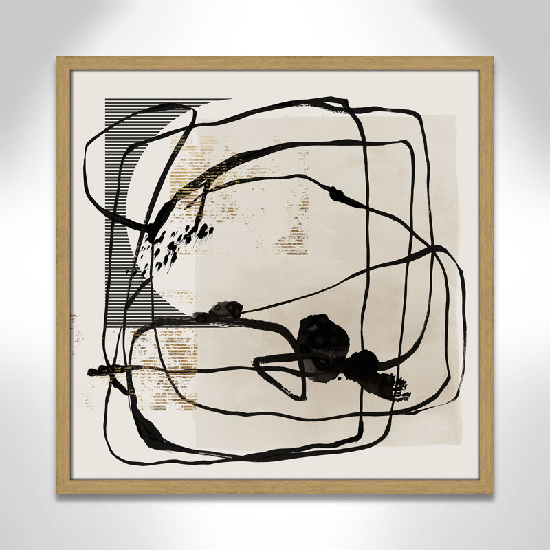 «Blot II» par Isabelle Z, Grain de bois naturel, L 23,5 po x H 23,5 po, Framed Print