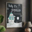 Affiche encadrée « Baby It's Cold Outside » - Bois massif-901730406