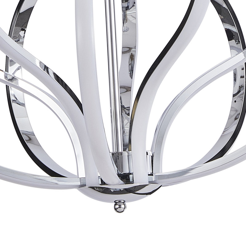 Graicen 10 - Light 20"W Dimmable LED Globe silver Metal Modern Chandelier for Dining Room or Kitchen