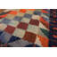 American Hooked Multicolor Antique 1890s Wool Small Scatter Size Rug