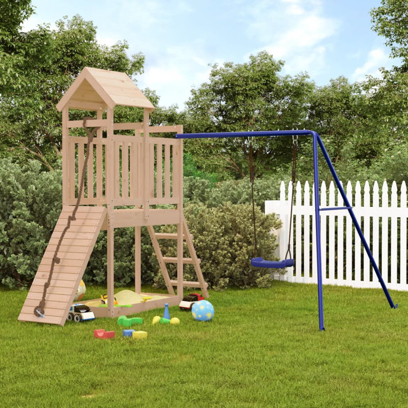 Fritch Freeport Park Swing Set with 1 Swing(s), Brown