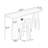 2-Person Black Straight Solid Wood Bar Table Sets