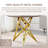 37Inch Round Dining Table, Small Round Kitchen Table With Golden Metal Legs, Suitable For 2 To 4 People, Modern Dining Room Table-30621509