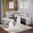 Bagwell 3 - Piece Upholstered Trestle Breakfast Nook Dining Set with Coffee Print