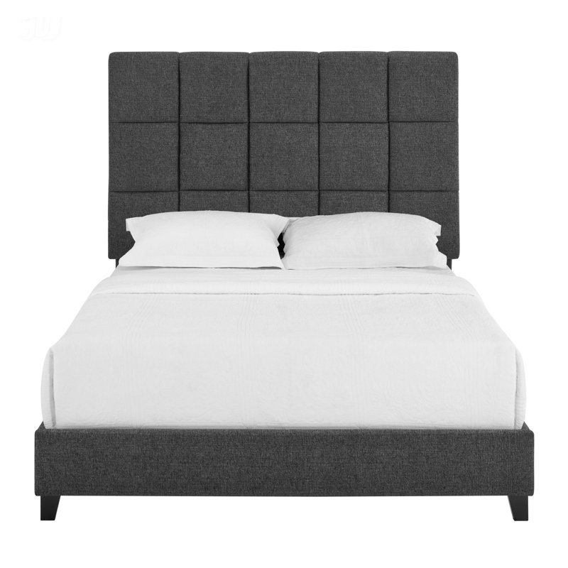 Queen Size Upholstered Platform Bed (Bed)
