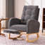 Chaise berçante avec repose-pieds à haut dossier-549167386