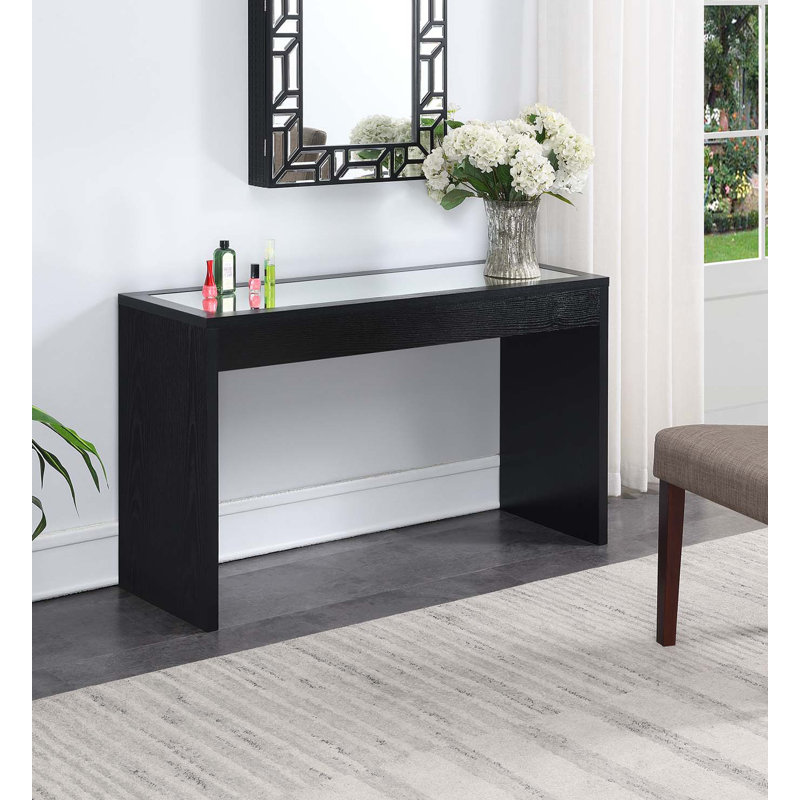 Haught Unfinished Console Table, Black, 28" H x 48" W x 15.5" D