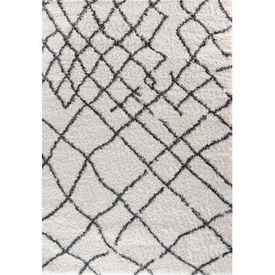 Tenny Geometric Shag Area Rug
