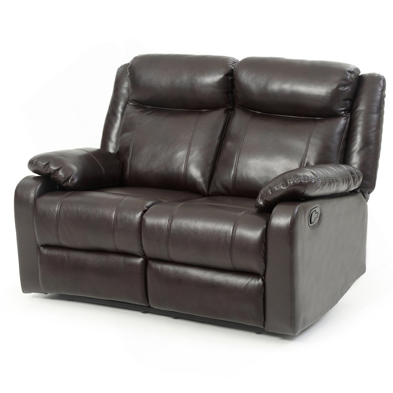 Causeuse inclinable double Ward G760a-rl, brun foncé, Similicuir brun foncé