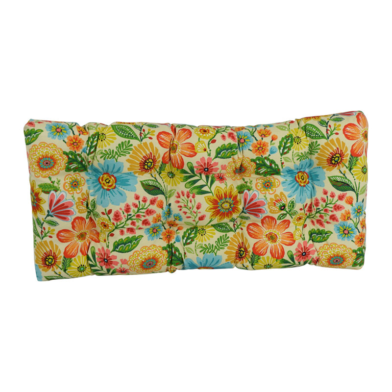 Outdoor 5'' Loveseat Seat Cushion, Orange