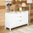 Sideboard with Wave Design - 3 Adjustable Shelves, 3 Drawers & Soft-Close Doors-1092764253