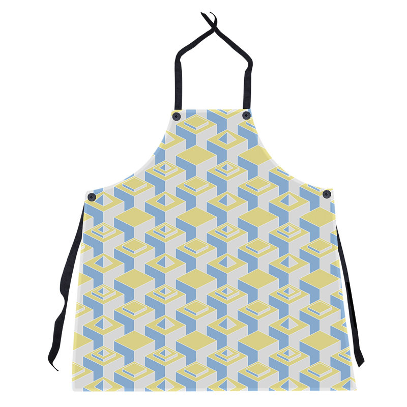 Tablier de gratte-ciels, Bleu sarcelle/jaune