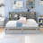 Space-Optimizing Bed With Side Bookcase, Drawers-241079181-241079180