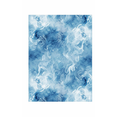 «Abstract Blue Myst II», reproduction d'art moderne sans cadre