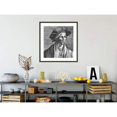 Portrait de Joachim Patinir par Albrecht Dürer, impression giclée sur cadre