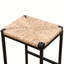 Chaise d'appoint en cuir martelé sans dossier-96885047