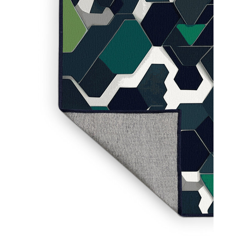 Spiral Fragment Rug, Rectangle 2' x 3'