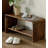 Solid Wood Minimalist Shoe Bench with Open Shelf