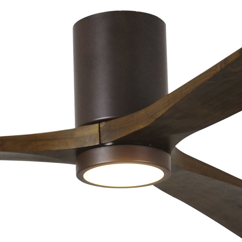 Irene LED Ceiling Fan, Textured Bronze, 60", Walnut