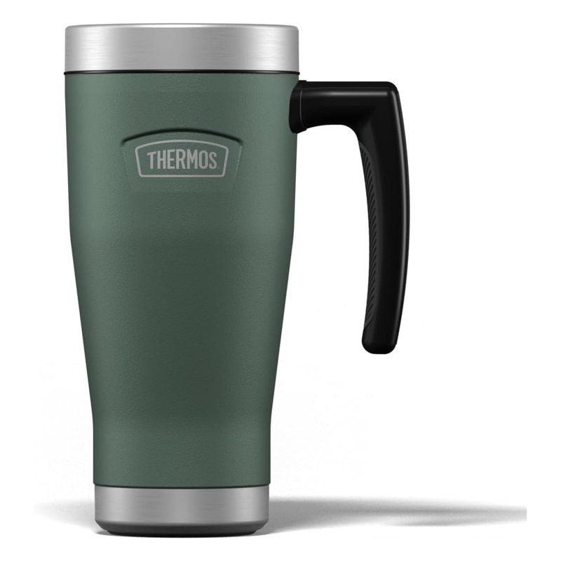 Icon Series Stainless Steel Travel Mug 470ml - Green, Green