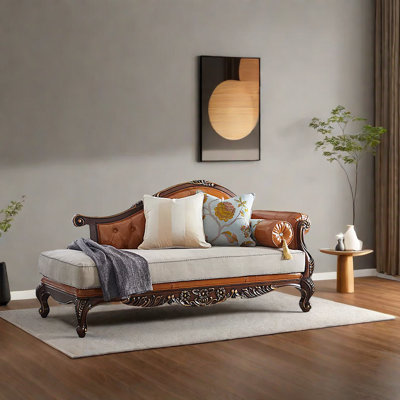 Chaise longue en bois massif American Light