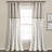 Linen Button Botanical Garden Cotton Blend Semi Sheer Curtain Single Panel-1248174313