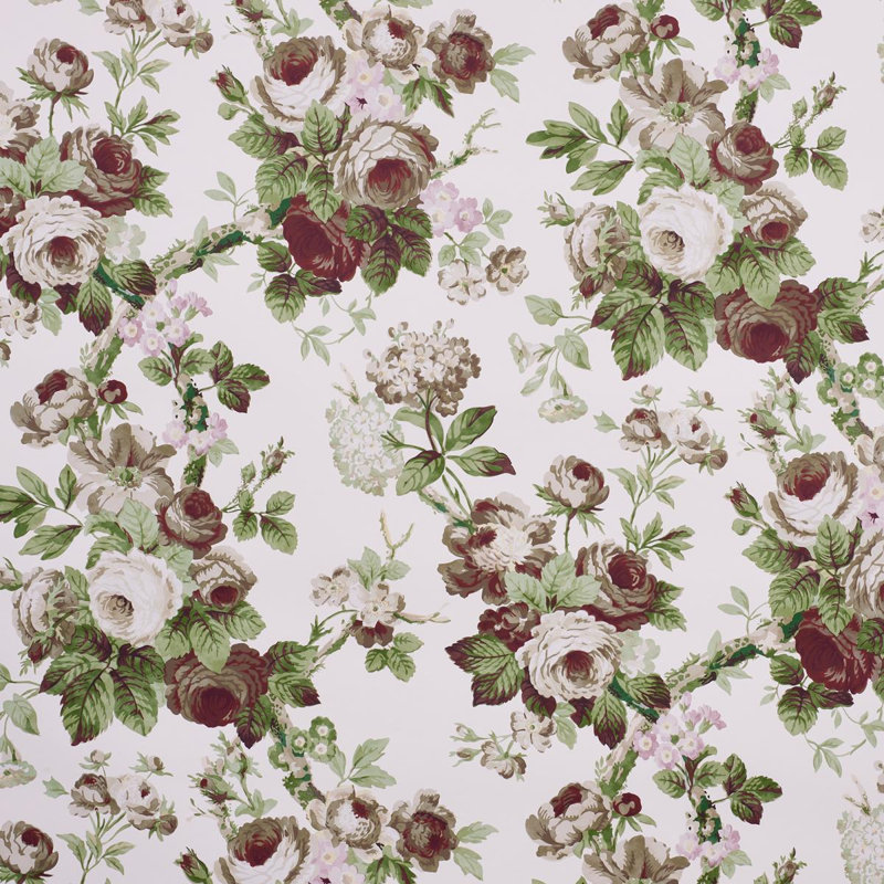Nancy Floral Wallpaper, Grisaille